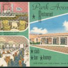 Park Avenue Restaurant Miami Beach Fla Multi view  MWM Litho Linen Unused Postcard