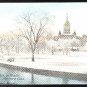 Hartford CT Bushnell Park in Winter Vintage S H Havens Postcard Tinted Postally unused