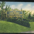 Kane PA Kane Summit Allegheny Mountains 1941 Pennsylvania Vintage linen Postcard