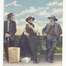 PA Lancaster Amish Men Vintage Curteich Linen Postcard