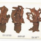 Haiti Artists Rouzier Merant Nativity Carvings Vtg Naders Gallery Art Postcard 4X6