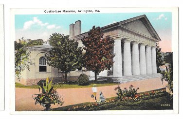 Arlington VA Custis Lee Mansion Vtg B S Reynolds Virginia Postcard