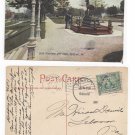 Sc 328 Jamestown lebanon Flag Cancel Reading duplex 1907 Deer Fountain Postcard