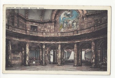 Boston MA State House Interior Tichnor Vintage Postcard 1924