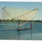 Africa Fishing Scene Fishermen with Net Vtg Africa in Color IRIS Postcard 4X6