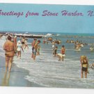 NJ Stone Harbor Greetings Beach Surf Bathers Swimmers Vintage Postcard NJ Stone Harbor Greetings Beach Surf Bathers Swimmers Vintage Postcard