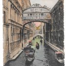 Italy Venezia Ponte dei Sospiri Gondola Canal Bridge of Sighs Vintage Postcard