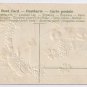 Valentine Postcard Cupid Cherub Forget Me Nots Horseshoe Envelope Embossed Vintage c 1910
