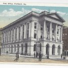 Portland Maine Post Office Eastern News Co ME Postcard ca 1920