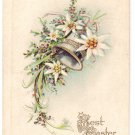 Vintage Easter Postcard Embossed Flowers Lilies on Bell J.J. Marks 1912 Series No 408