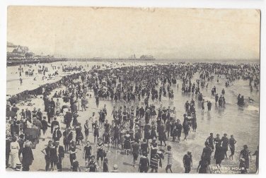 Atlantic City NJ Bathing Hour Victorian Bathing Suits Beach Canopies Tents UDB Postcard