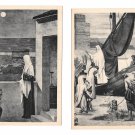 Paris France Le Pantheon Saint Genevieve Miracle Paris  2 Vintage Art Postcards
