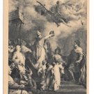 Paris France Pantheon Coronation of Charlemagne Painting H Levy Vintage Postcard