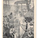 Paris France Pantheon Saint Germain Sainte Genevieve Painting Vintage Postcard