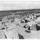 France Deauville Beach Bathers Le Plage Fleurie Glossy Photo Postcard 4X6