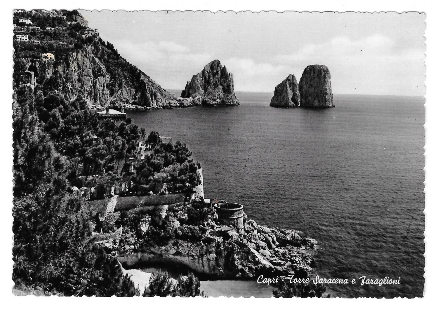 Italy Capri Faraglioni Saracen Tower The Crags Rocks Glossy Photo ...