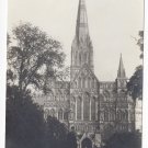UK Salisbury Cathedral from Old Deanery Vintage RPPC Real Photo Postcard