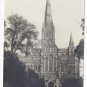 UK Salisbury Cathedral from Old Deanery Vintage RPPC Real Photo Postcard