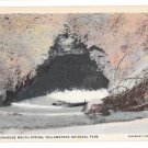 WY Dragons Mouth Spring Yellowstone National Park Vintage Haynes Copyright 1922 Linen Postcard