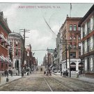 WV Wheeling West Virginia Main Street Flag cancel AC Bosselman 1909 UDB Postcard