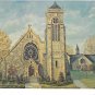 Franklin PA St John's Episcopal Church Advertising Service Hours Vintage Postcard