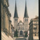 Lucerne Switzerland Luzern Hofkirche Court Church St Leodegar  E. Goetz Vintage Postcard