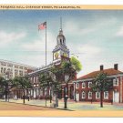 Philadelphia PA Independence Hall Curteich Vintage Linen Postcard