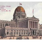 Chicago IL Federal Building 1913 Post Office US Courts Custom House Vtg Postcard