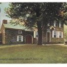 General Washingtons Headquaarters Valley Forge PA  Postcard 1909 Flag Cancel