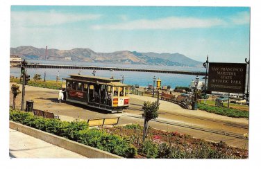 San Francisco CA Cable Car Powell and Hyde Turnaround Vntg H S Crocker Postcard