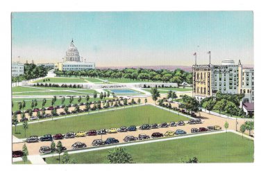 Hotel Continental Washington DC Capitol Plaza View Vintage 1950s Postcard