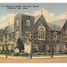 NJ Wildwood St Simeons by the Sea Episcopal Church Vintage Lynn Boyer Linen Postcard