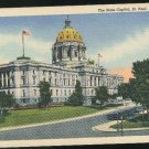 St Paul Minnesota Minnesota The State Capitol  Vintage Curteich Linen Postcard