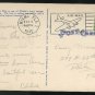 Miami FL Mango Tree Tichnor Linen Postcard 1940 Air Mail Saves Time Slogan Cancel Prop Plane