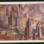 IL Chicago 2 Aerial views City of Towers Michigan Blvd Vintage Postcards
