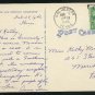 US Palm Trees and Oleanders Galveston Texas  Tichnor 1946 Linen Postcard