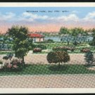 Wenonah Park Bay City MI 1E.C. Kropp 1941 White border Linen Postcard