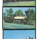3 Train Postcards B&O RR William Mason Thatcher Perkins  Wilmington & Western Chrome