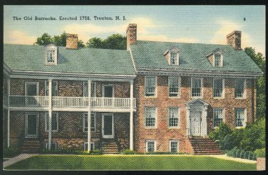 New Jersey The Old Barracks Trenton NJ 1941 Tichnor Linen Postcard