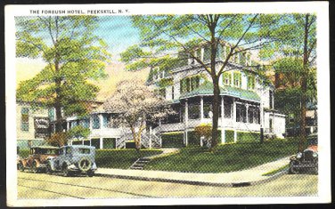 New York Forbush Hotel Inn Peekskill NY Vintage Tichnor  Postcard ca 1930s