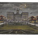 Atlantic City NJ Hotel Rudolf from Garden Pier at Night Vintage 1914 New Jersey Postcard Atlantic City NJ Hotel Rudolf from Garden Pier at Night Vintage 1914 New Jersey Postcard