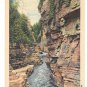 New York Down the Ausable Chasm from Devils Punch Bowl CW Hughes Vintage Linen Postcard