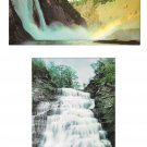 Waterfalls 2 Postcards Montmorency Falls Canada Hector Falls New York