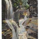 Rainbow Falls Watkins Glen NY Finger Lake Region Waterfall Vintage Linen Postcard