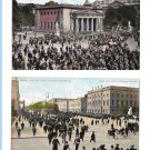 Germany Berlin Changing the Guard Unter den Linden New Guardhouse Two Vintage Postcards