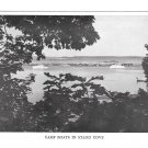 Maine Hiram Blake Camp Cape Rossier Boats in Stand Cove Penobscot Bay Postcard