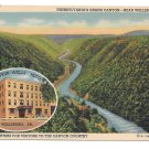 Penn Wells Hotel Pennsylvania Grand Canyon Wellsboro PA Vintage Linen Postcard