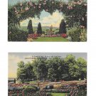 Hershey PA Linen Postcards 2 Different Rose Garden Tree Grove and Rebecca Statue Hershey PA Linen Postcards 2 Different Rose Garden Tree Grove and Rebecca Statue