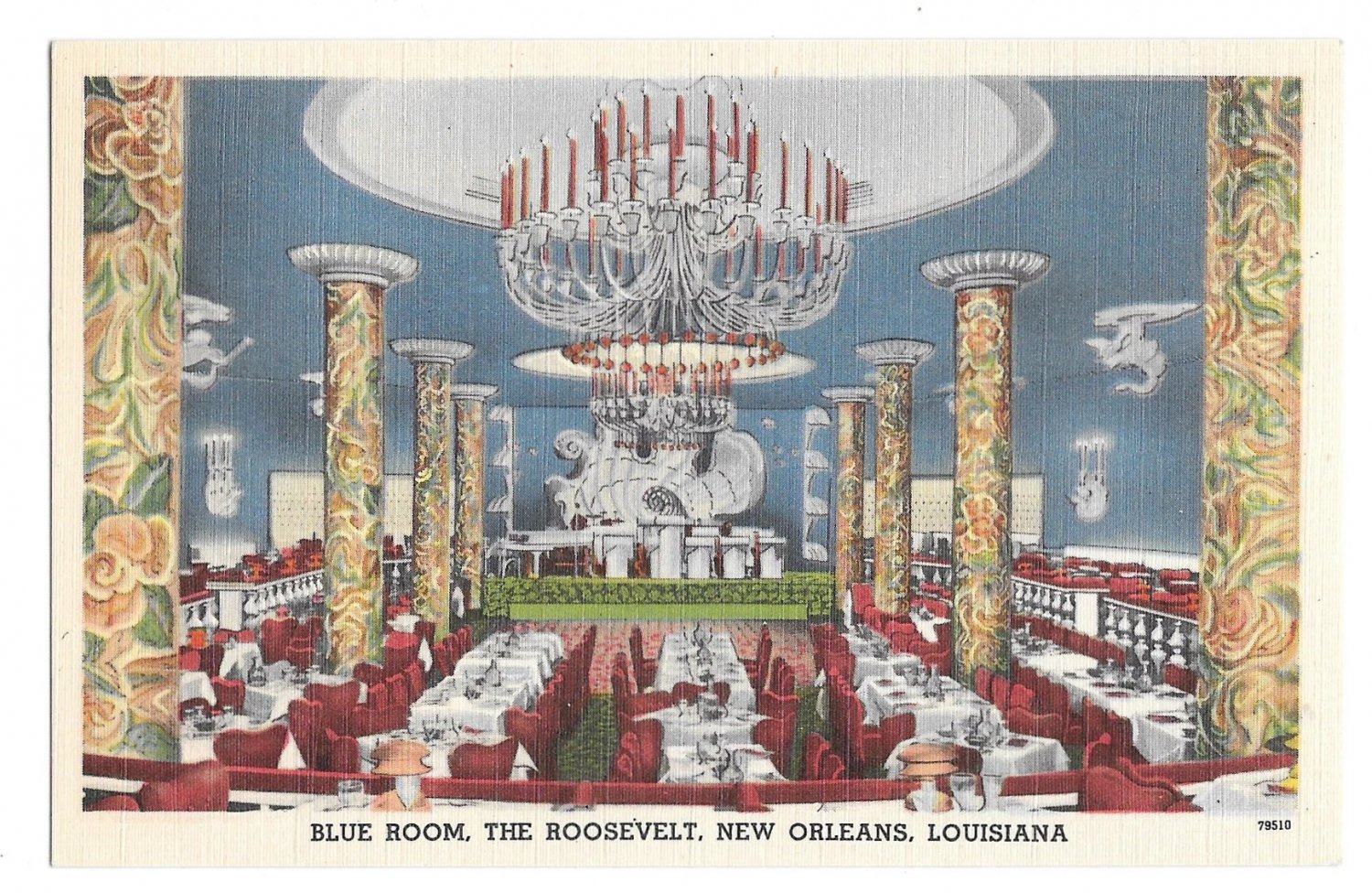 Roosevelt Hotel The Blue Room New Orleans LA Waldorf Astoria Vintage