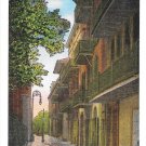 LA Pirates Alley New Orleans Louisiana Vintage EC Kropp Linen Postcard